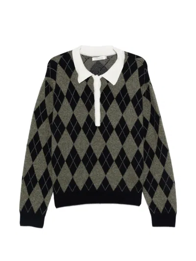 Viktoria Chan Araki Checked Polo Shirt In Black