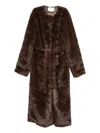 Viktoria Chan Belted Coat In Brown
