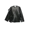 Viktoria Chan Asymmetric Faux-leather Jacket In Black