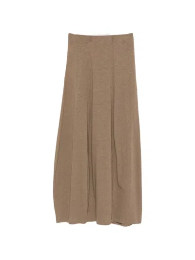 Viktoria Chan Cilla Jersey Maxi Skirt In Brown