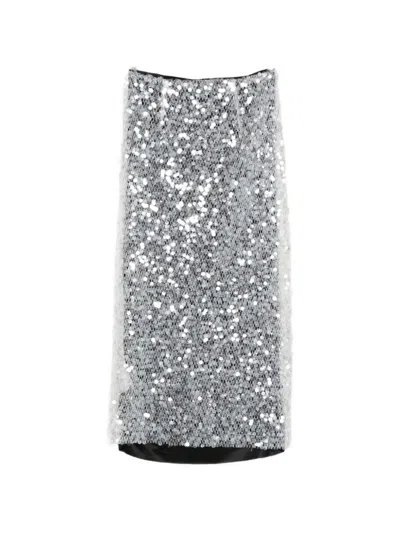 Viktoria Chan Cosmo Sequin Skirt In Gold