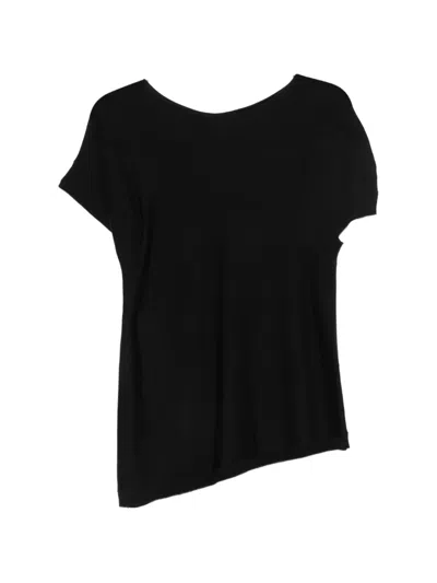 Viktoria Chan Eos Skewed Knit Top In Black