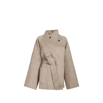 Viktoria Chan Manteau Large En Laine In Brown