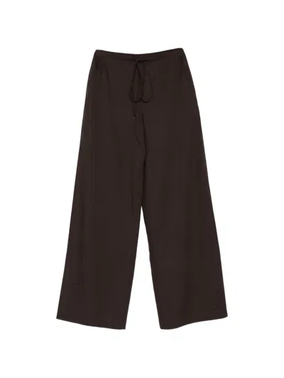 Viktoria Chan Sataya Drawstring Trousers In Brown