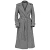 Viktoriabolla Women's Black / White Lizi Long Coat Black & White In Gray