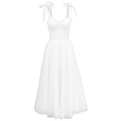 Viktoriabolla Women's Sparkling White Tulle Dress