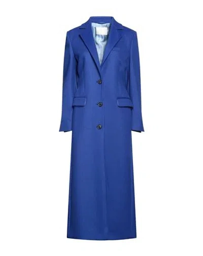 Viky Rader Studio Woman Coat Bright Blue Size 4 Wool, Cashmere