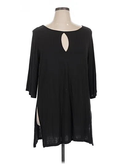 Pre-owned Vila 3/4 Sleeve Blouse In Black