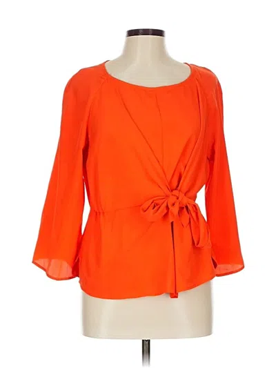 Pre-owned Vila 3/4 Sleeve Blouse In Orange
