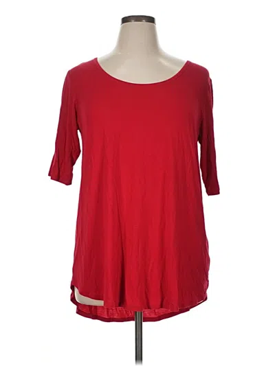 Vila 3/4 Sleeve T-shirt In Red