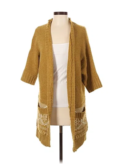 Pre-owned Vila Cardigan Sweater In Gold