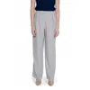 Vila Clothes Beige Polyester Pant In Gold