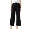 Vila Clothes Black Cotton Pant In Black