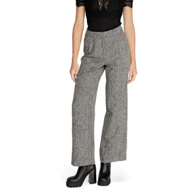 Vila Clothes Black Recycled Polyester Jeans & Pant In Gray