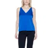 Vila Clothes Blue Polyester Tops & T-shirt In Blue