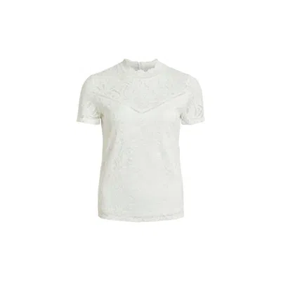 Vila Clothes Cream Polyamide T-shirt