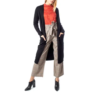 Vila Clothes Viscose Women's Cardigan In Black
