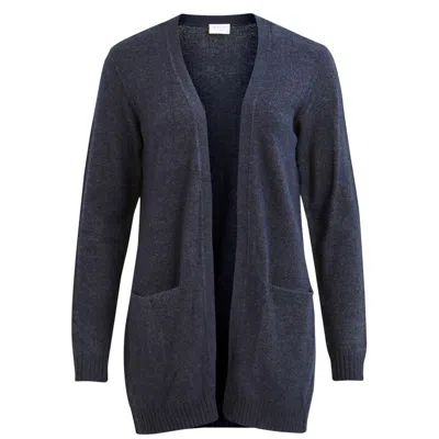 Vila Clothes Viscose Women's Cardigan In Blue