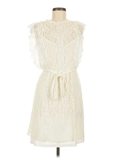 Pre-owned Vila Cocktail Dress In Ivory