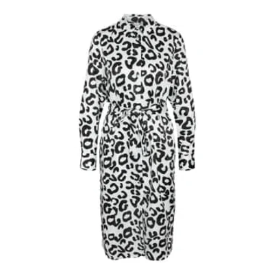 Vila Leopard Shirt Dress In Animal Print