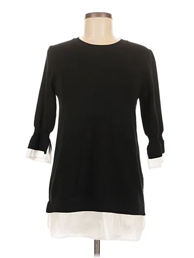 Pre-owned Vila Milano 3/4 Sleeve Top Black Crew Neck Tops
