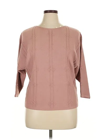 Pre-owned Vila Milano 3/4 Sleeve Top Brown Boatneck Tops