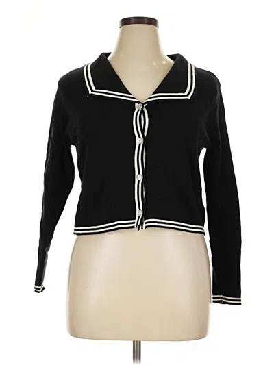 Pre-owned Vila Milano Cardigan Sweater In Black