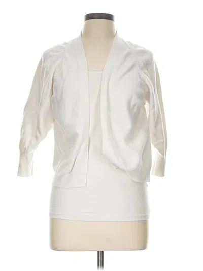 Pre-owned Vila Milano Cardigan Sweater In White