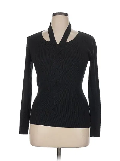 Pre-owned Vila Milano Long Sleeve Top Black Turtleneck Tops