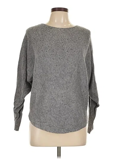 Pre-owned Vila Milano Long Sleeve Top Gray Boatneck Tops