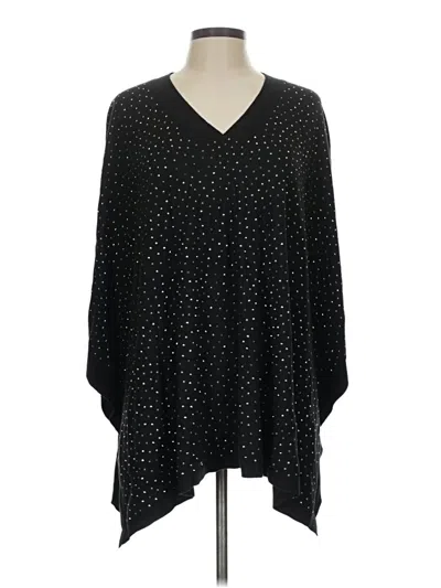 Pre-owned Vila Milano Poncho In Black
