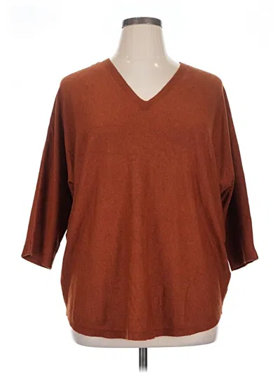 Pre-owned Vila Milano Poncho In Brown