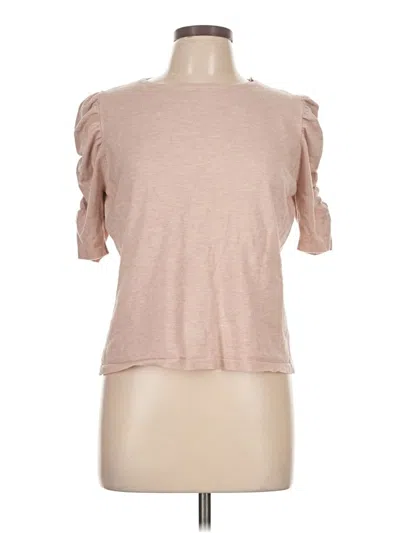 Pre-owned Vila Milano Short Sleeve Top Pink Cold Shoulder Neckline Tops