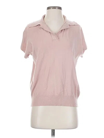 Pre-owned Vila Milano Short Sleeve Top Pink Cowl Neck Tops