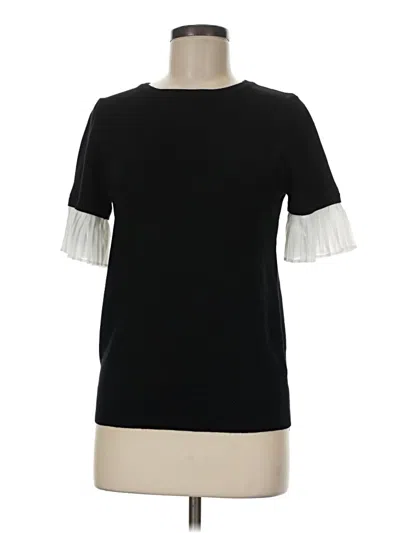 Pre-owned Vila Milano Short Sleeve Top Tan Crew Neck Tops