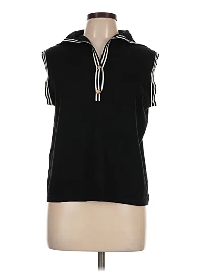 Pre-owned Vila Milano Sleeveless Blouse In Black