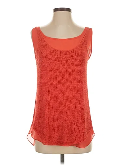 Pre-owned Vila Milano Sleeveless Top Orange Scoop Neck Tops