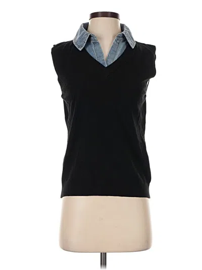 Pre-owned Vila Milano Sweater Vest In Black