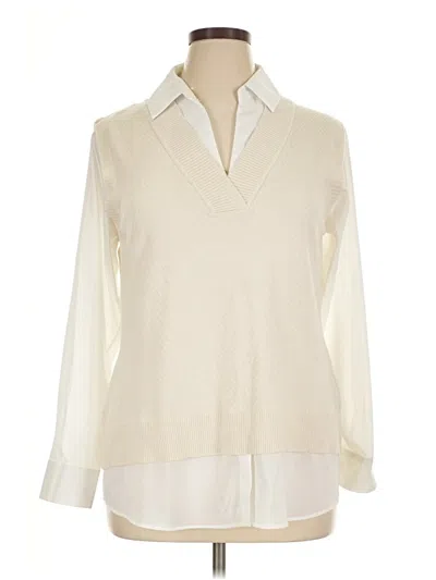 Pre-owned Vila Milano Sweater Vest In Ivory