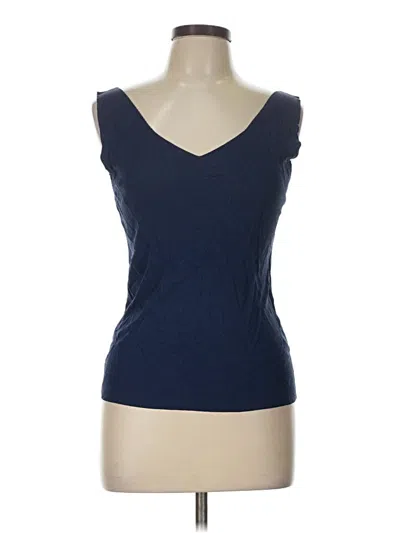 Pre-owned Vila Milano Tank Top Blue Sweetheart Neckline Tops