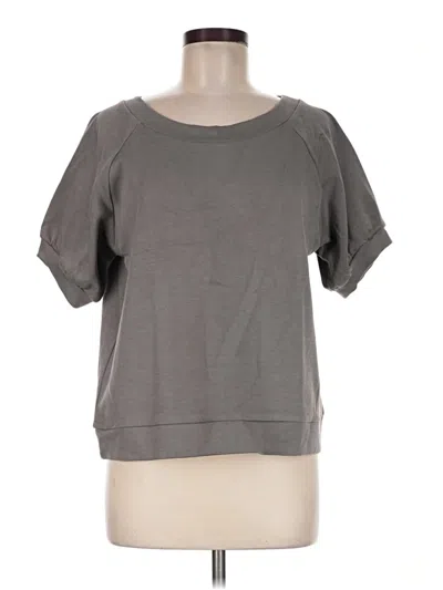 Pre-owned Vila Short Sleeve Top Gray Boatneck Tops