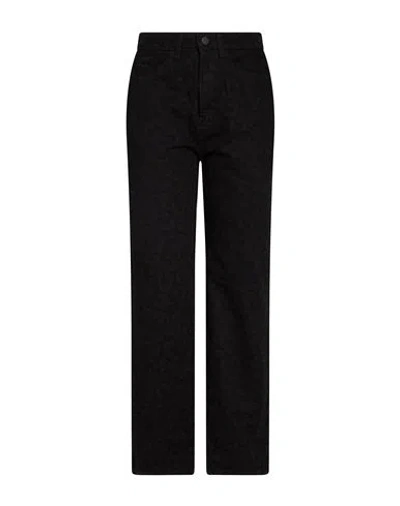 Vila Woman Jeans Black Size 8 Cotton, Recycled Cotton, Elastane
