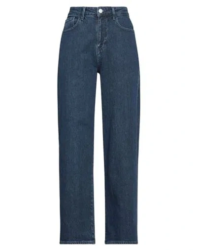 Vila Woman Jeans Blue Size 10 Cotton, Elastane