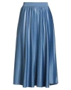 Vila Woman Midi Skirt Light Blue Size L Recycled Polyester, Elastane