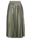 Vila Woman Midi Skirt Military Green Size L Recycled Polyester, Elastane