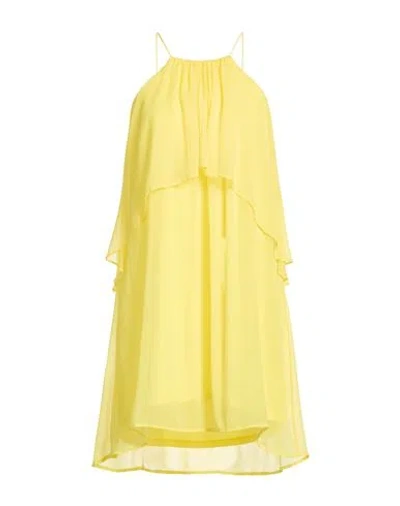 Vila Woman Mini Dress Yellow Size L Polyester