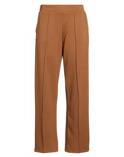 Vila Woman Pants Camel Size M Tencel, Recycled Polyester, Elastane