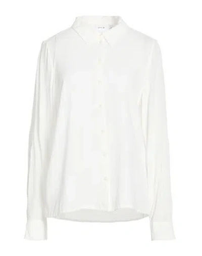 Vila Woman Shirt Ivory Size 12 Viscose In White