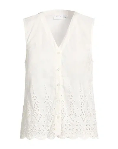Vila Woman Shirt White Size 8 Cotton