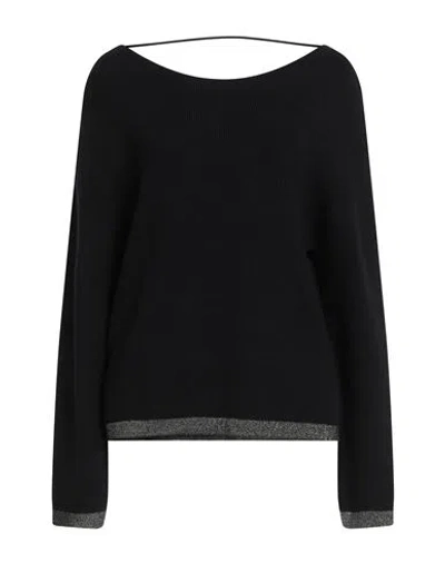 Vila Woman Sweater Black Size L Viscose, Polyester, Nylon